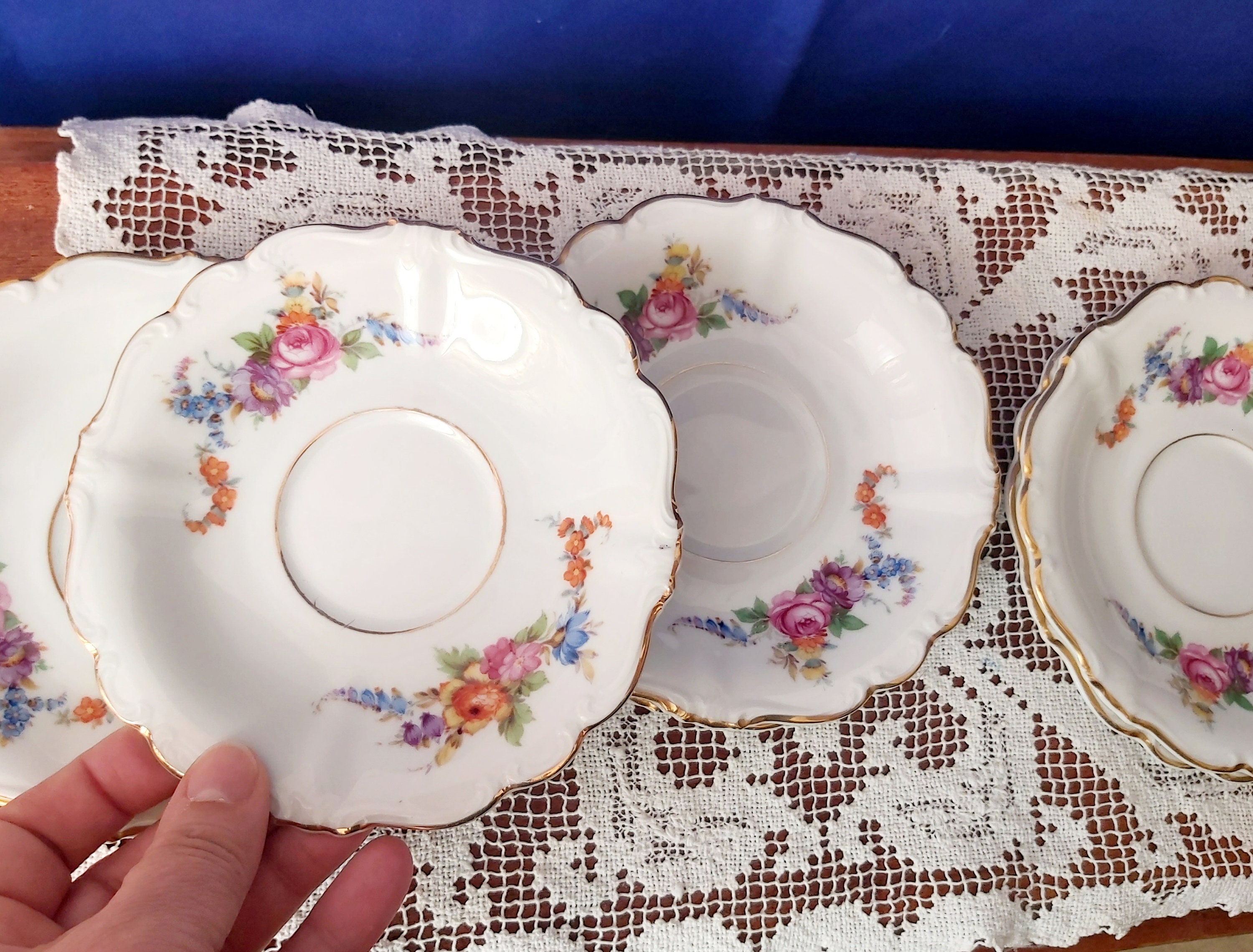 希少品　ドイツ製　ローゼンタール 　ポンパドール　SELB-GERMANY ローゼンタール ポンパドール ゼルプ バイエルン プレート 6 p