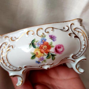 Jlmenau Graf von Henneberg Niemcy Lata 30. Porcelana Porsellan Flower Vintage Box Jlmenau