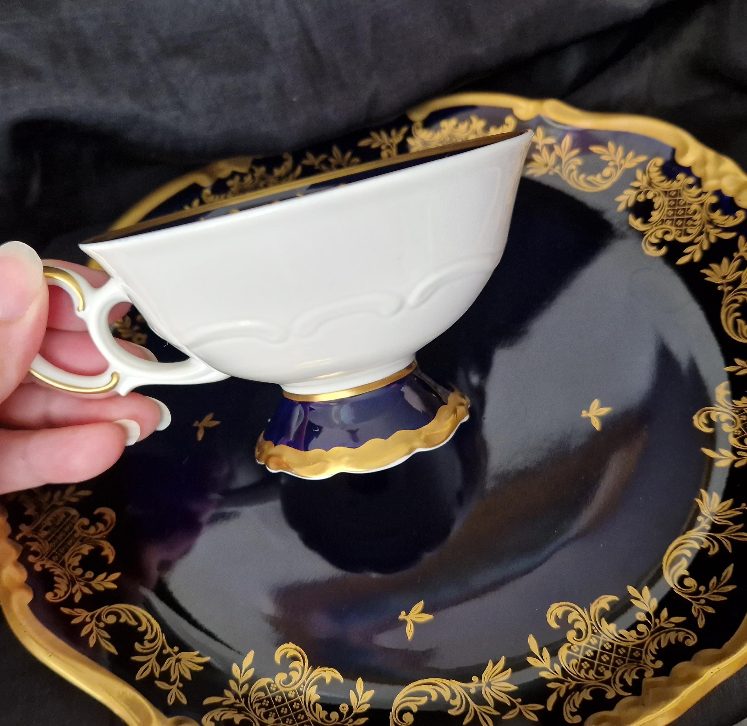 Weimar Porcelain アンティーク皿 Weimar Germany Porcelain Cup and Plate Antigue Vintage Plate