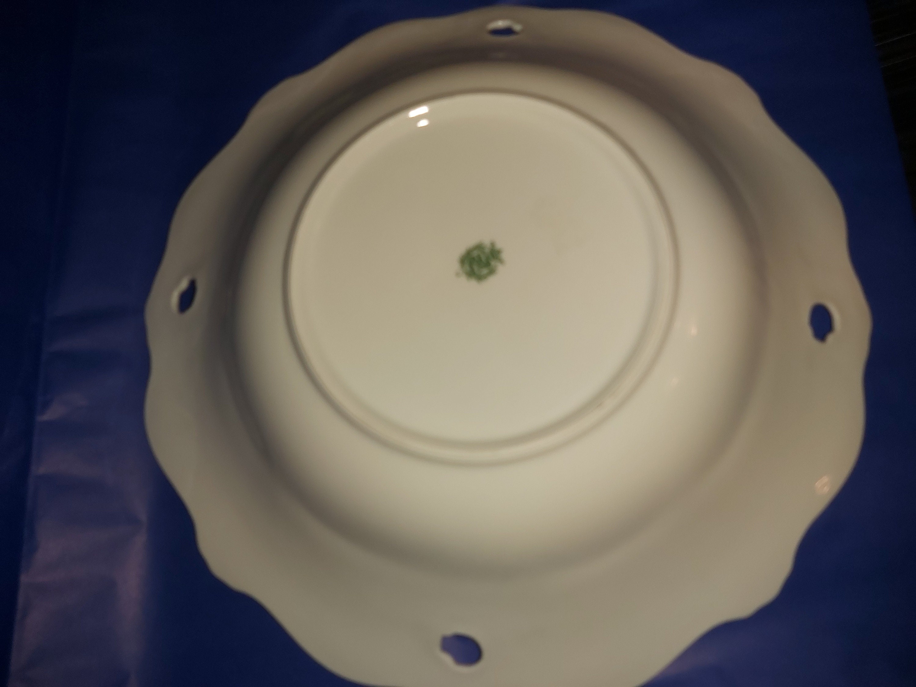Weimar Germany Porcelain Plate Antigue Vintage Plate Flower