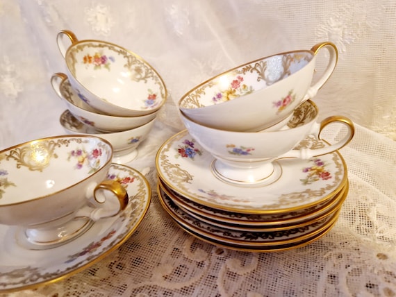 ⌘ Porte-Bonheur ⌘さま Tirschenreuth Porcelain Mocha Cups German Porcelain 6 P