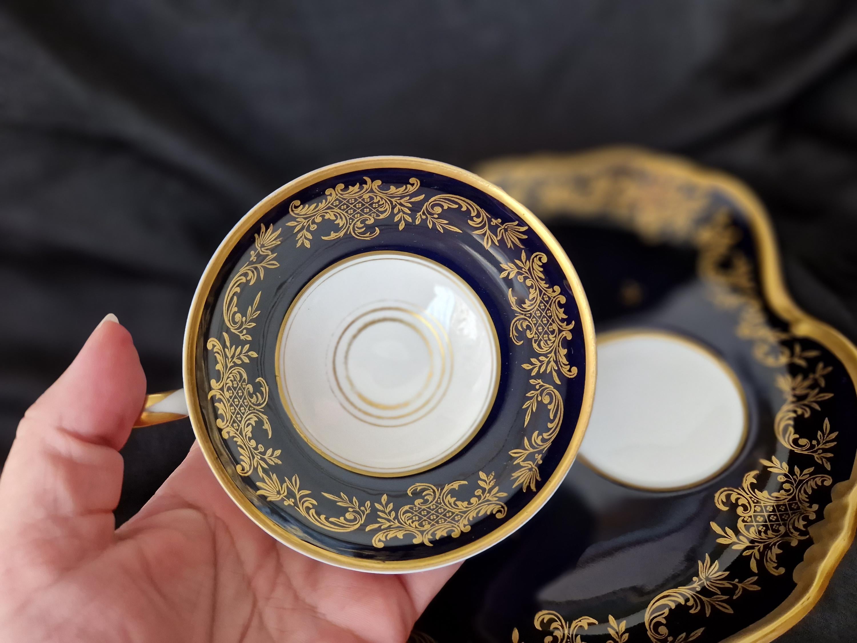 Weimar Germany Porcelain Cup and Plate Antigue Vintage Plate