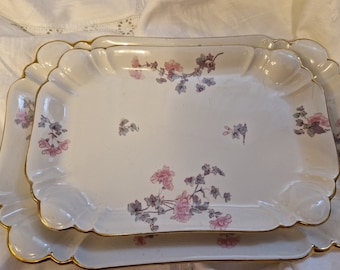 Gustavsberg porcelain antique ceramic antique plate 1850 antique gift Sweden 2 plate