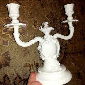 NYMPHENBURG porcelain Germany Rare porcelain 1754 - 1920s antique collection antique candlestick candlestick for 2 candles collection