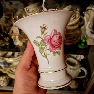 Furstenberg pequeno vese Porcelana alemã coleção rosa de porcelana