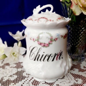 Antique porcelain german porcelain porcelain coffee jar for bulk products collection Flower decor