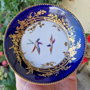Sevres Porcelain France antique porcelain 1750 ..year plate antique Sevres hand painted /first Sevres, Sevres porcelain collection
