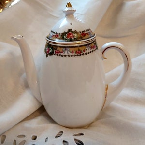 Gustavsberg porcelain antique porcelain teapot coffee pot antique 1900 year antique Sweden Antique gift collection Decor gift