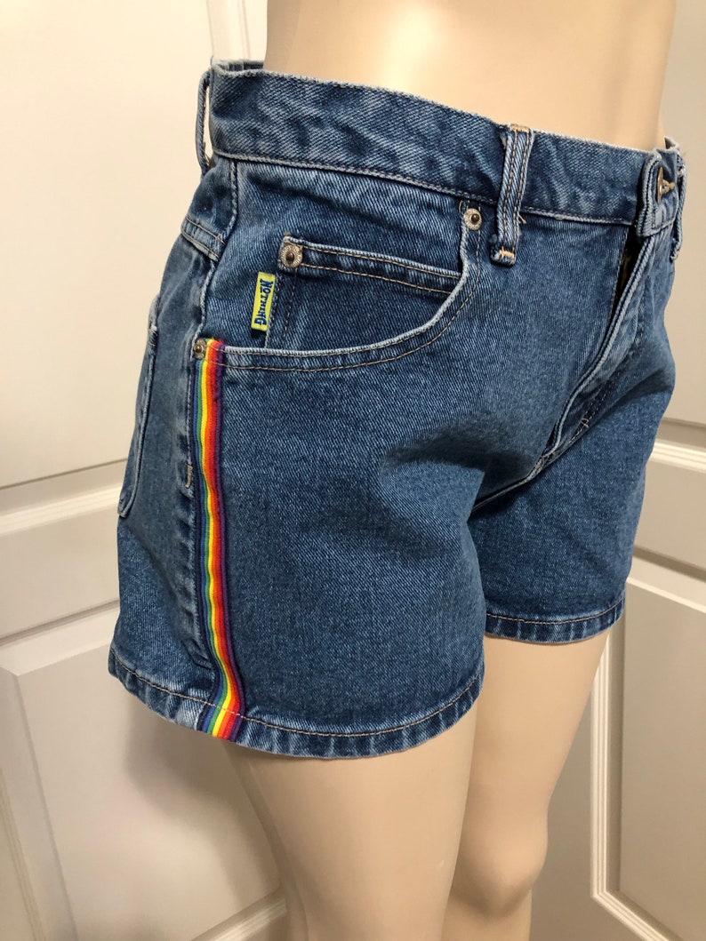90s rainbow striped jeans
