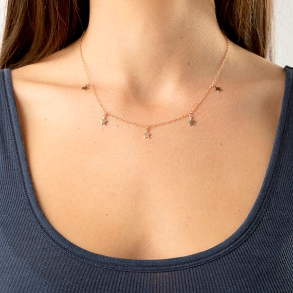 Star rose gold necklace Clearance