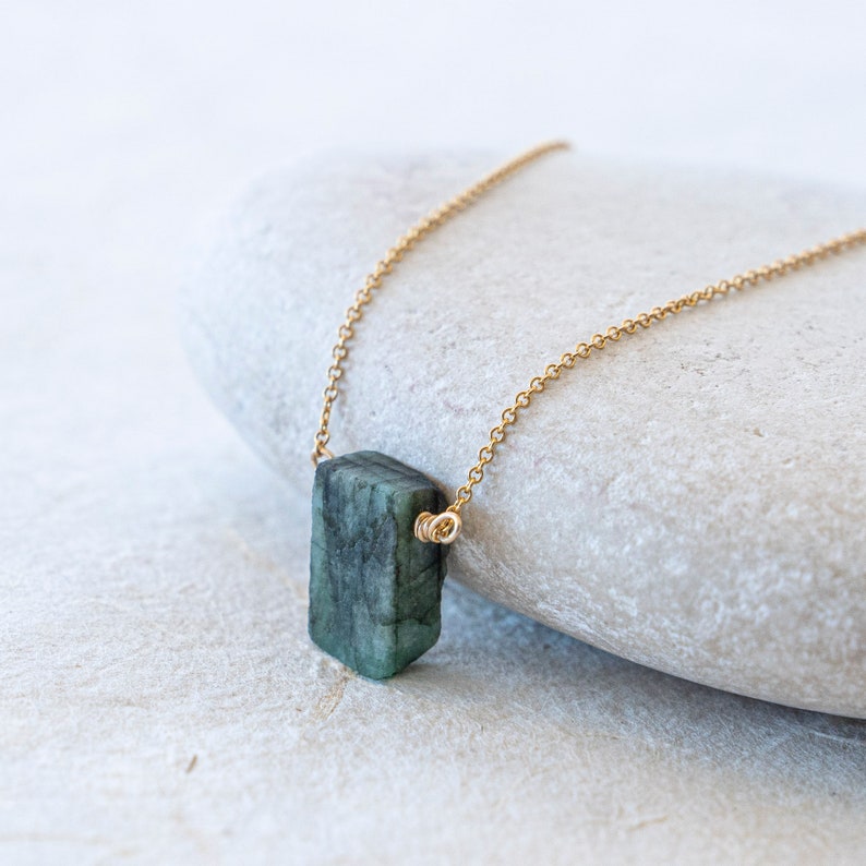 Emerald NecklaceGenuine Emerald NecklaceEmerald Pendant NecklaceGreen Emerald pendant NecklaceMay birthstone