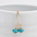 Turquoise Czech Glass Bead Earrings Turquoise Earrigs Etsy Uk