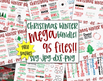 Christmas Winter Mega Bundle - Christmas Bundle - SVG - Cut Files - Christmas SVG Bundle - Door Sign SVG - Cameo - Cricut