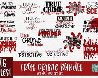 True Crime Cut File Bundle - True Crime SVG - SVG Cut Files