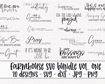 Farmhouse SVG Cut File Bundle - Farmhouse Sign SVG - Instant Download Cut Files - SVG cutting File - Cameo - Cricut