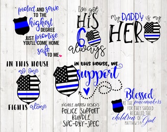 Police Support svg bundle - Thin blue line svg - police svg - support the police svg - svg bundle deals