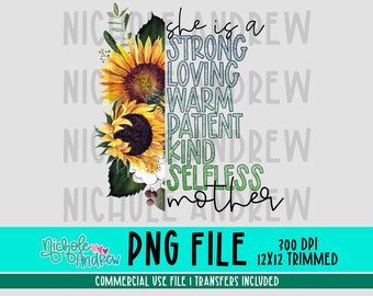 She Is A Mother - Mom Quote - Mother's Day - Sublimation - Printable - PNG - DTF - Instant Download - Printable Transfer
