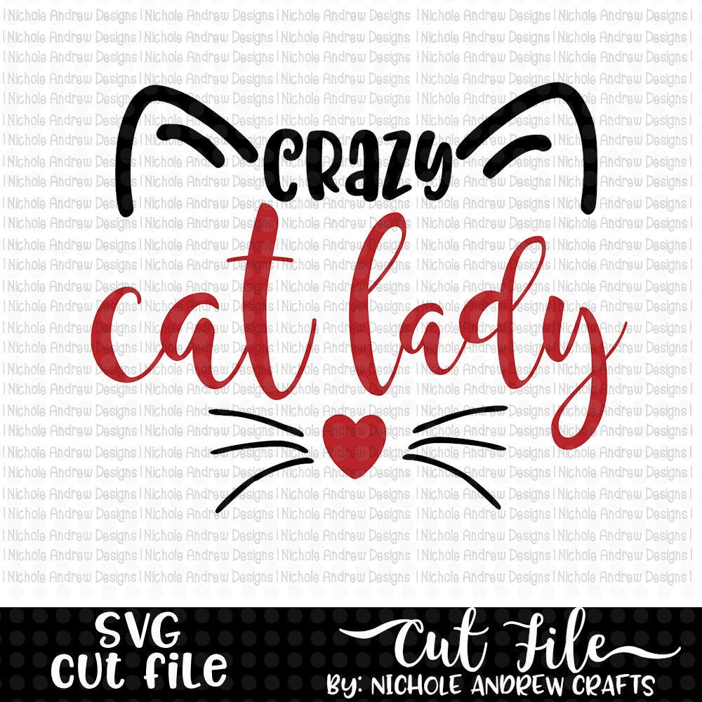 Crazy Cat lady svg design cat svg cat lover svg svg design | Etsy