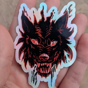 Shadow Wolf Holographic Stickers image 2