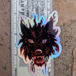 Shadow Wolf Holographic Stickers image 3