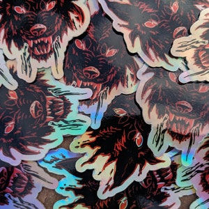 Shadow Wolf Holographic Stickers image 7