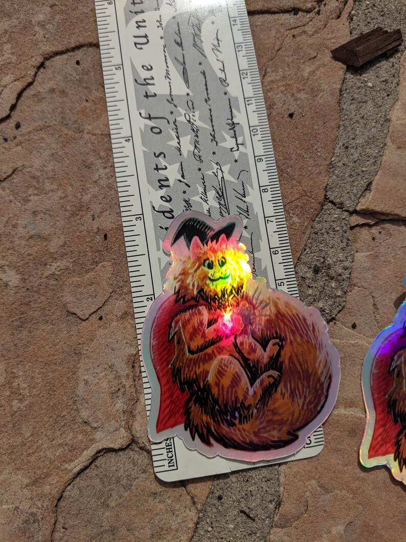 Cat Wizard Holographic Stickers image 7