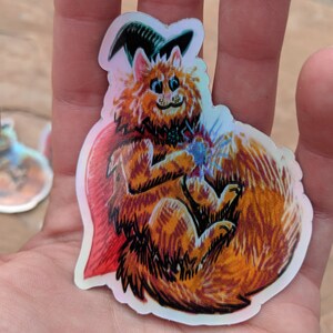 Cat Wizard Holographic Stickers image 6