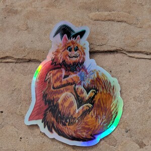 Cat Wizard Holographic Stickers image 3