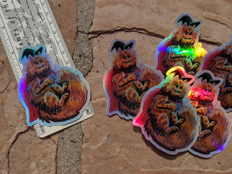 Cat Wizard Holographic Stickers image 8