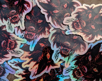 Shadow Wolf Holographic Stickers