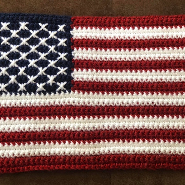 Small Replica of the USA Flag Crochet Pattern ~ PDF ONLY