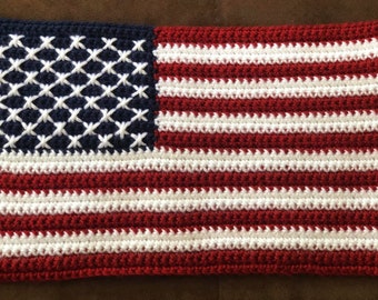 Small Replica of the USA Flag Crochet Pattern ~ PDF ONLY