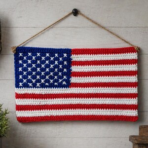 Small Replica of the USA Flag Crochet Pattern ~ PDF ONLY