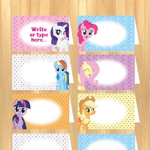 INSTANT DOWNLOAD - EDITABLE My Little Pony Food Tent