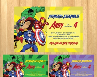 CUSTOMIZED - Avengers Invitation