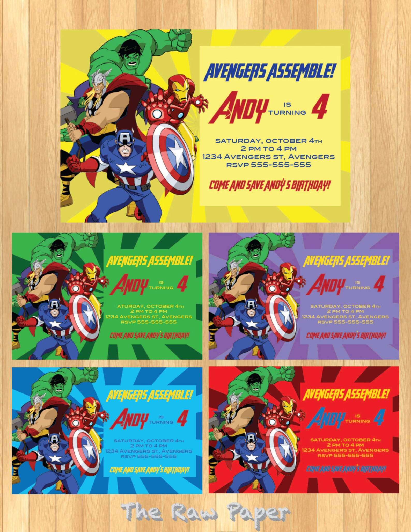 CUSTOMIZED Avengers Invitation Etsy