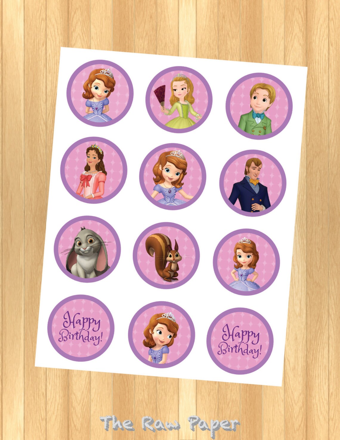 INSTANT DOWNLOAD EDITABLE Sofia the First Cupcake Topper - Etsy