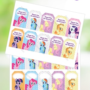 INSTANT DOWNLOAD - EDITABLE My Little Pony Thank You Tag - Etsy Australia