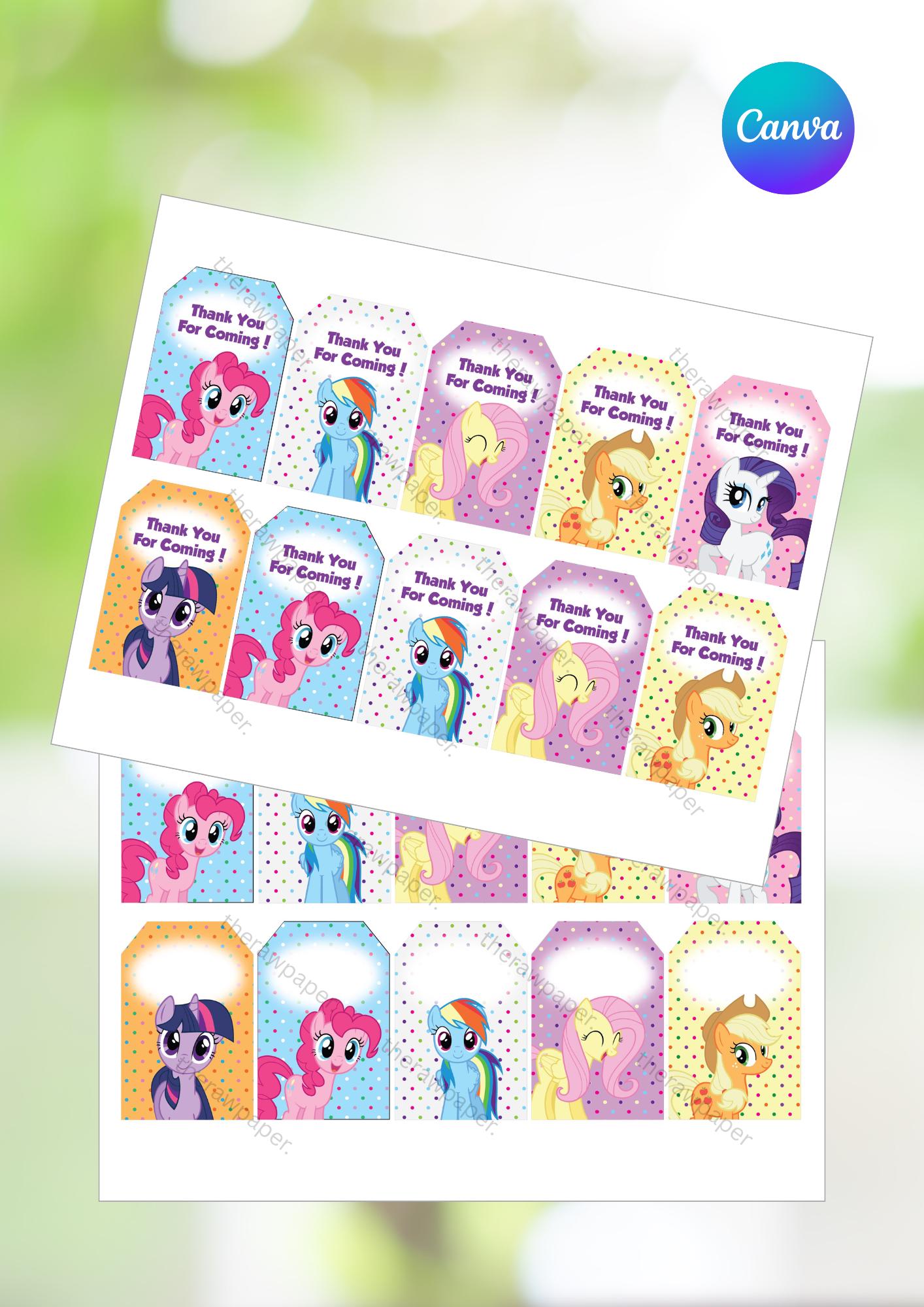 Free Printable My Little Pony Thank You Tags Free Printable My Little Pony Thank You Tags