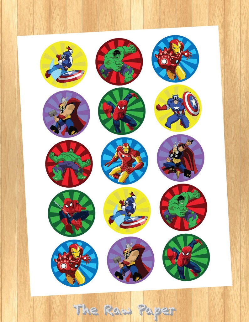 INSTANT DOWNLOAD EDITABLE Avengers Cupcake Topper | Etsy