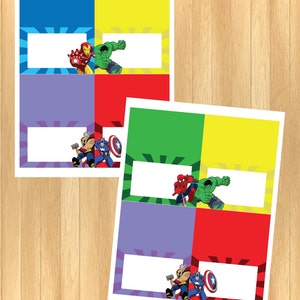 INSTANT DOWNLOAD - EDITABLE the Avengers Food Tent - Etsy