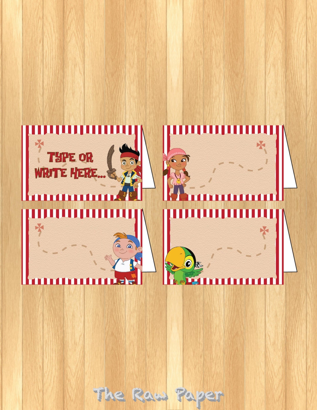 INSTANT DOWNLOAD - EDITABLE Jake and the Neverland Pirate Food Tent - Etsy