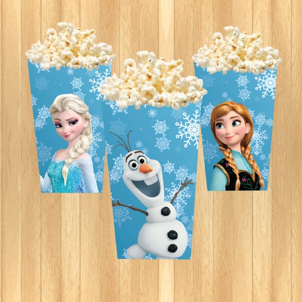 Instant Download-Disney Frozen popcorn Box