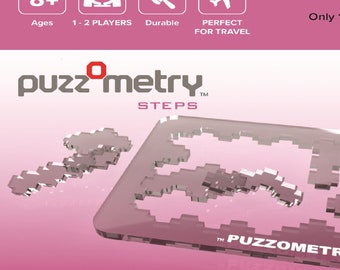 Puzzometry Steps Puzzle – Clear Acrylic Brain Teaser, Handmade