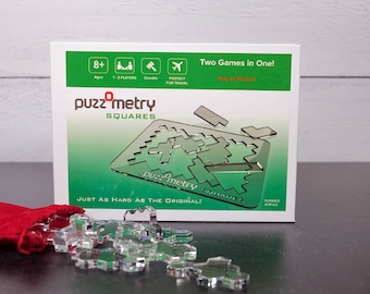 Acrylic Squares Puzzle: Puzzometry Brain Teaser Game