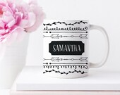 Personalized Mug | Bridesmaid Gift | Personalized Gift | Tribal Name Mug | Custom Name Mug | Friend Gift | Sister Gift | Under 50