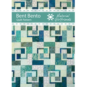 Bent Bento Quilt Pattern By Material Girlfriends Paper Pattern Bento Box Remix Traditional to Modern Strip Quilt Class Quilt