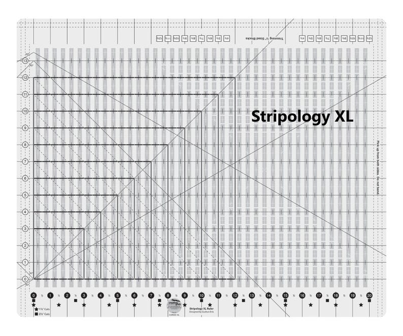 Stripy Ruler Stripology XL Ruler by Gudrun Erla for Creative Grids Non Slip 17.75