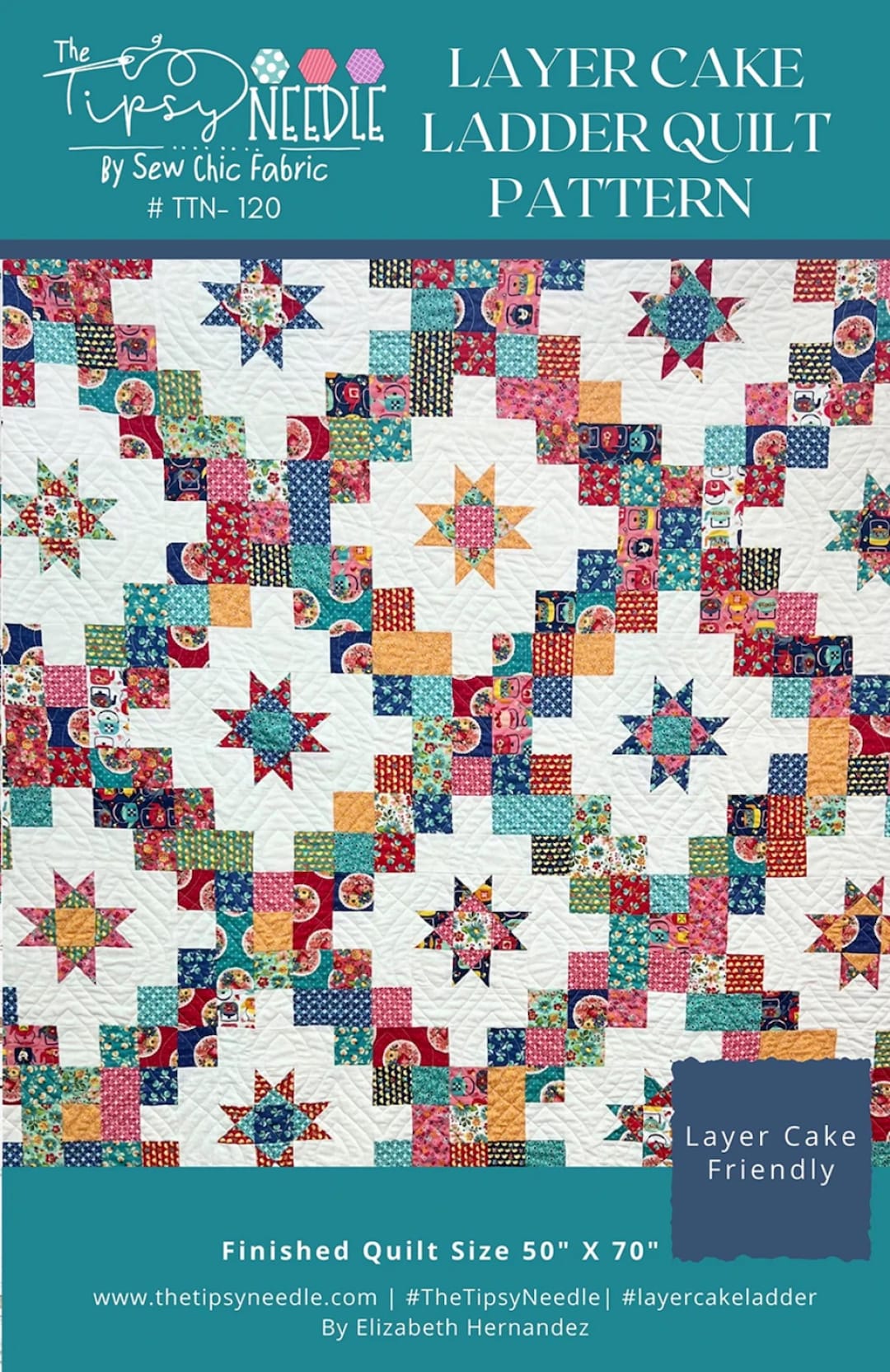 Layer Cake Ladder Quilt Paper Pattern by the Tipsy Needle Quilt ...