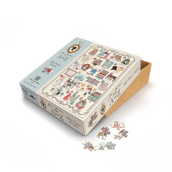 Puzzle Jane Austen Book Lover Gift Quilt Image Puzzle - 250 Pieces 18 x 24 inch Collector Novel Reader Emma Pride and Prejudice